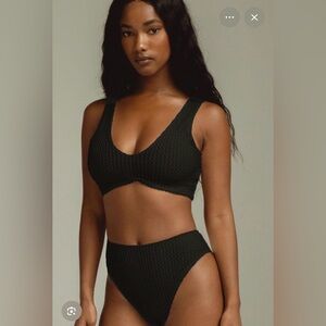 Montce Black Crochet Bikini Set- medium top large bottom